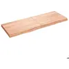 Image de vidaXL Étagère murale marron clair 140x50x6cm bois chêne massif traité 363705