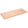 Image de vidaXL Étagère murale marron clair 140x60x4cm bois chêne massif traité 363706