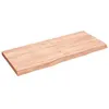 Image de vidaXL Étagère murale marron clair 140x60x6cm bois chêne massif traité 363707