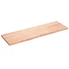 Image de vidaXL Étagère murale marron clair 160x50x4cm bois chêne massif traité 363712