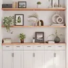 Image de vidaXL Wandschap 180x40x(2-4)cm behandeld massief eikenhout lichtbruin363718