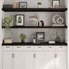 Image de vidaXL Étagère murale gris foncé 180x60x6 cm bois chêne massif traité 363843