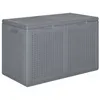 Image de vidaXL Boîte de rangement de jardin gris PP rotin 180 L 364060