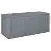 Image de vidaXL Boîte de rangement de jardin gris PP rotin 270 L 364061