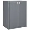 Image de Armoire de rangement de jardin gris 65x45x88 cm PP rotin