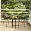 Image de vidaXL 3-delige Tuinset poly rattan zwart3157830