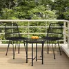 Image de vidaXL 3-delige Tuinset poly rattan zwart3157832