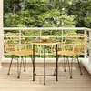 Image de vidaXL Ensemble à manger de jardin 3 pcs Résine tressée, ensemble de patio, ensemble bistro de jardin, ensemble de salle à 3157833
