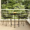 Image de vidaXL 3-delige Tuinset poly rattan zwart3157834