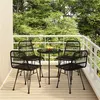 Image de vidaXL 5-delige Tuinset poly rattan zwart3157840