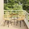 Image de vidaXL Ensemble à manger de jardin 5pcs Résine tressée, ensemble de patio, ensemble bistro de jardin, ensemble de salle à 3157843