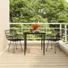 Image de vidaXL Ensemble à manger de jardin 3 pcs Noir Résine tressée, ensemble de patio, ensemble bistro de jardin, ensemble de 3157852
