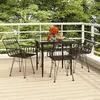 Image de vidaXL Ensemble à manger de jardin 5 pcs Noir Résine tressée, ensemble de patio, ensemble bistro de jardin, ensemble de 3157853