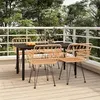 Image de 3157862 vidaXL Ensemble à dîner de jardin 5 pcs Résine tressée