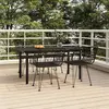 Image de 3157869 vidaXL Mobilier à dîner de jardin 5 pcs Noir Résine tressée