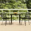 Image de vidaXL Ensemble à manger de jardin 3 pcs Noir Résine tressée, ensemble de patio, ensemble bistro de jardin, ensemble de 3157880