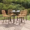 Image de 3157888 vidaXL Ensemble à dîner de jardin 5 pcs Résine tressée