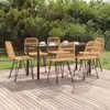 Image de 3157891 vidaXL Ensemble à dîner de jardin 7 pcs Résine tressée