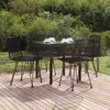 Image de 3157895 vidaXL Mobilier à dîner de jardin 5 pcs Noir Résine tressée