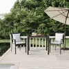 Image de vidaXL 3-delige Tuinset met kussens poly rattan zwart3157951