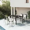 Image de vidaXL Ensemble à manger de jardin coussins 5pcs Noir Résine tressée, ensemble de salle à manger, ensemble de salle à manger 3157953