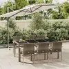 Image de vidaXL Mobilier à dîner de jardin et coussins 7 pcs gris rotin 3184985