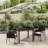 Image de vidaXL 3-delige Tuinset met kussens poly rattan zwart3184999
