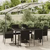 Image de vidaXL 7-delige Tuinset met kussens poly rattan zwart3185002