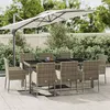 Image de vidaXL Ensemble de salle à manger de jardin 9 pcs avec coussins Gris 3185010