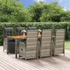 Image de vidaXL 7-delige Tuinset met kussens poly rattan grijs3185048