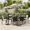 Image de Salon de jardin vidaxl noir 7 pieces 6 personnes 200 x 100 x 74 cm resine tressee