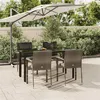 Image de vidaXL Mobilier à dîner de jardin et coussins 5 pcs noir et gris 3185116