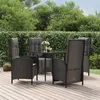 Image de vidaXL Ensemble à manger de jardin coussins 5pcs Noir Résine tressée, ensemble de salle à manger, ensemble de salle à manger 3185175