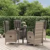 Image de vidaXL Mobilier à dîner de jardin et coussins 5 pcs noir et gris 3185205