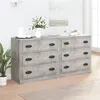 Image de vidaXL Buffets 2 pcs gris béton bois d'ingénierie3185243