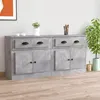Image de Buffets 2 pcs gris béton bois d ingénierie