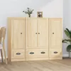 Image de vidaXL Buffets 3 pcs chêne sonoma bois d'ingénierie, armoire, armoire de rangement, buffet haut, armoire latérale, armoire haute, armoire console