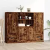 Image de vidaXL Buffets 3 pcs chêne fumé bois d'ingénierie3185316