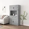 Image de vidaXL Buffet haut Gris béton Bois d'ingénierie3185371