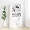 Image de Buffet haut Blanc Bois d ingénierie