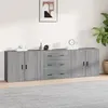 Image de vidaXL Buffets 3 pcs, Meubles de Rangement avec Tiroir, Armoires de Rangement, Organisateur Salon Intérieur, Moderne, Sonoma Gris Bois d'Ingénierie