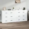 Image de Buffets 2 pcs blanc bois d ingénierie