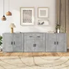 Image de Buffets 3 pcs gris béton bois d ingénierie