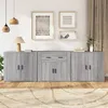 Image de Buffets 3 pcs Sonoma gris Bois d ingénierie