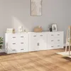 Image de vidaXL Buffets 3 pcs Blanc Bois d'ingénierie3185423