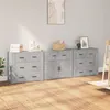 Image de Buffets 3 pcs gris béton bois d ingénierie