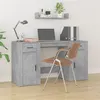Image de Bureau avec armoire gris béton bois d'ingénierie