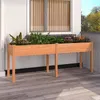 Image de vidaXL Jardinière avec doublure marron 203x53x76 cm bois massif sapin 364240