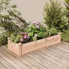 Image de Lit surélevé de jardin doublure 120x45x25 cm bois massif sapin