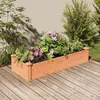 Image de Lit surélevé de jardin doublure 120x45x25 cm bois massif sapin